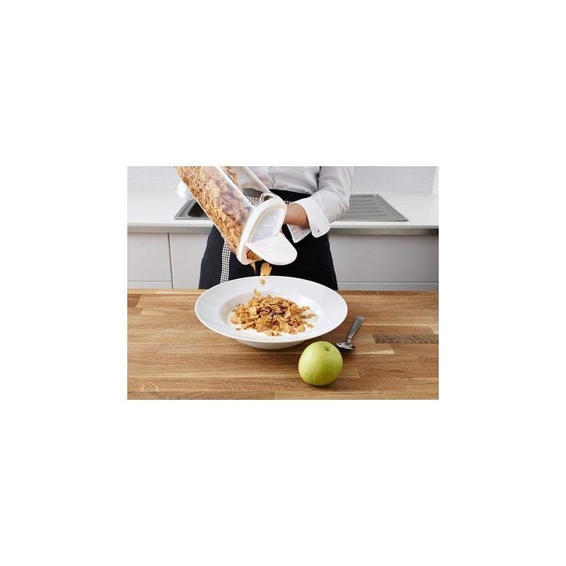 IKEA 365+ Dry food jar with lid, transparent, white, 2.3