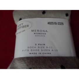 Merona 3 Pair Merona Microfiber Fashion Knee High Socks Wicks Moisture Shoe 4-10