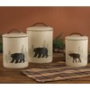 Black Forest Décor Bear & Moose Stoneware Canister Set (3