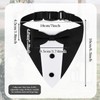 Formal Dog Tuxedo Suit with Bow Tie Wedding Bandana Collar