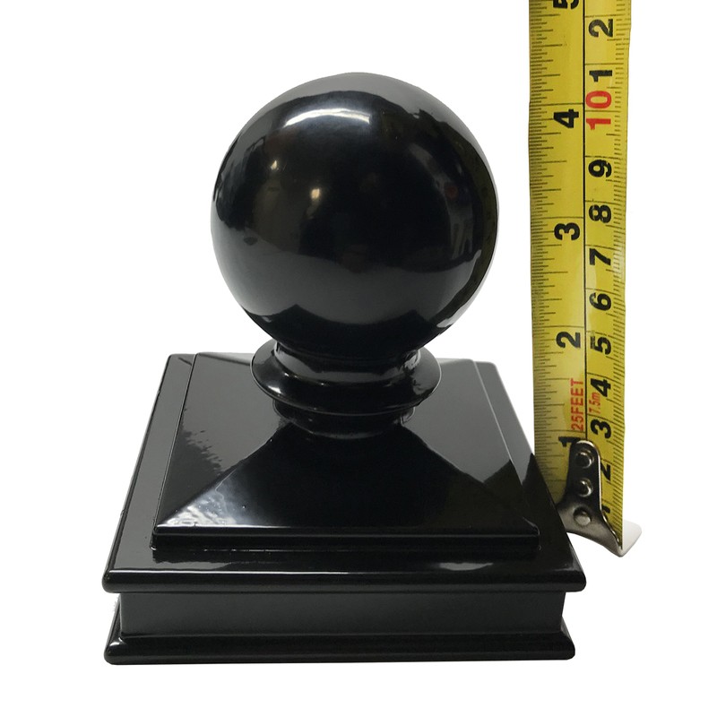 3" x 3" Aluminium Ball Top Post Cap for Metal