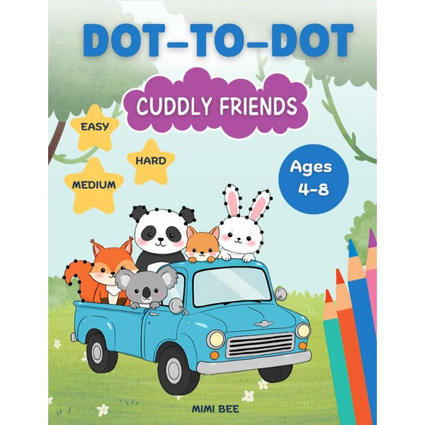 Cuddly Friends Dot-to-Dot Book: Fun and Educational Animal Puzzles for