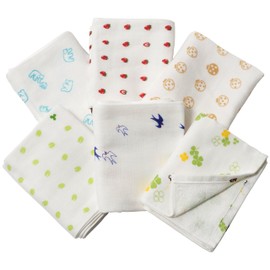 hiorie, Gauze Towel, Face Towel, Set of 6, Made in Japan, Senshu Towel
