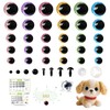 MUCUNNIA 256Pcs 6-30mm Glitter Moon Safety Eyes with Washers Size
