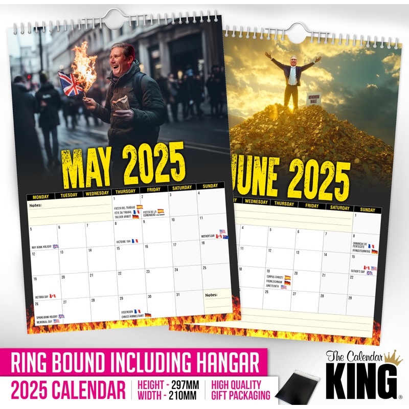 The Calendar King // STARMERGEDDON - 2025 Wall Calendar -
