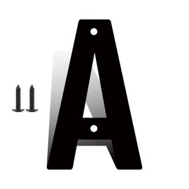 3" 4" 5" 6" 8" Modern Metal House Numbers, Metal Address Numbers and Letters, Black Door Mailbox Number, House Address Letter and Number for Office Home Farm Outside (5 Inch A)