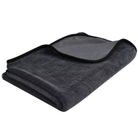 TARO WORKS Car Wash Towel, Super Absorbent, Dryer, Microfiber Cloth, Wiping, 600 GSM, Thick, Gray, 23.6 x 35.4 inches (60 x 90 cm), Large 1 Piece