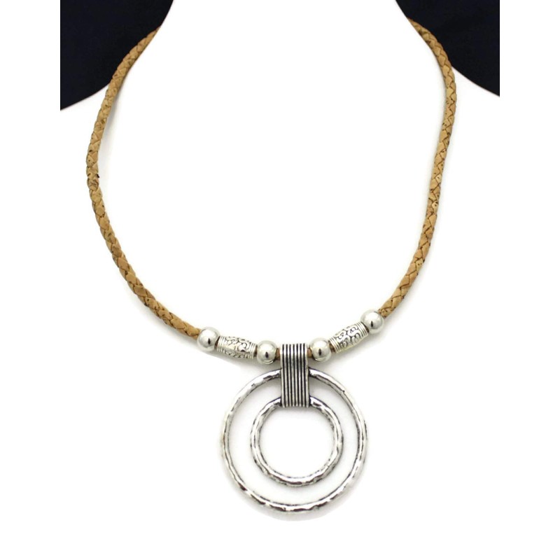 Signature Cork Metal Essential Oil Diffuser Necklace