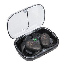 Wireless Bluetooth 5.3 Rotatable Earhook Earphones, Semi Transparent Design Stylish Over-Ear Earphones, Wireless HiFi Sound Gaming Headphones with LED Power Display Charging Case