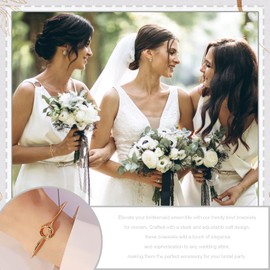 2/4/6PCS Bridesmaid Bracelet Gold Love Knot Bracelet for Women Tie the Knot Bracelets Bridesmaid Gifts with a Card I Can't Tie the Knots without You Will You Be My Bridesmaids