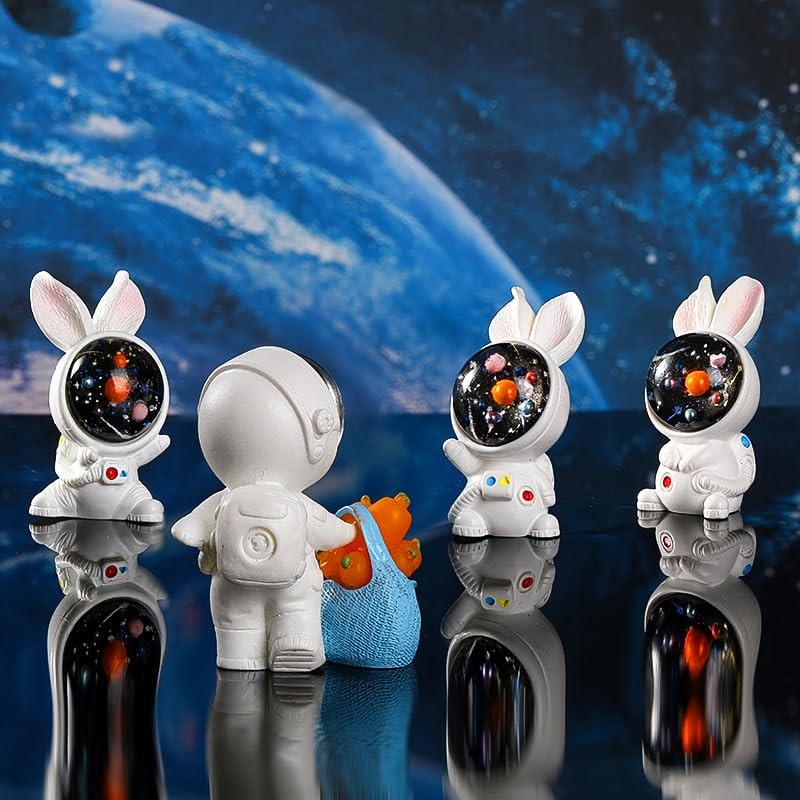 10 pcs Astronaut Object Astronaut Figurine Mini Rabbit Astronaut Rogat