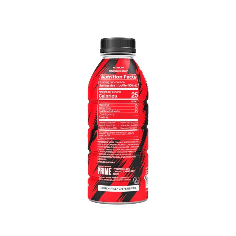 Prime One (1) Prime Hydration Drink WWE Red & Black