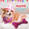JellyArch 4 Pcs Dog Birthday Toys Set Plush Squeaky Dog