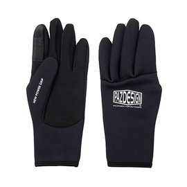 Puzzle Design PGV-043 Chloroprene 5 Finger Gloves II Black/White, Large