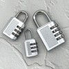 3-Digit Dial Combination Lock, Silver Small 3ea