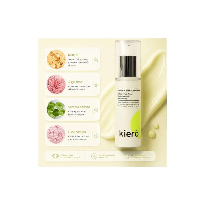 KIERO Crema Contorno de Ojos Retinal y Centella Asiática 25