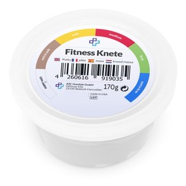 ATC Handels GmbH Fitness Clay in 6 Different Resistance Levels - for Hand Training, Anti-Stress, Hand Muscles, Fine Motor Skills - Malleable, Versatile and Strengthening (170 g - White, Super Soft)