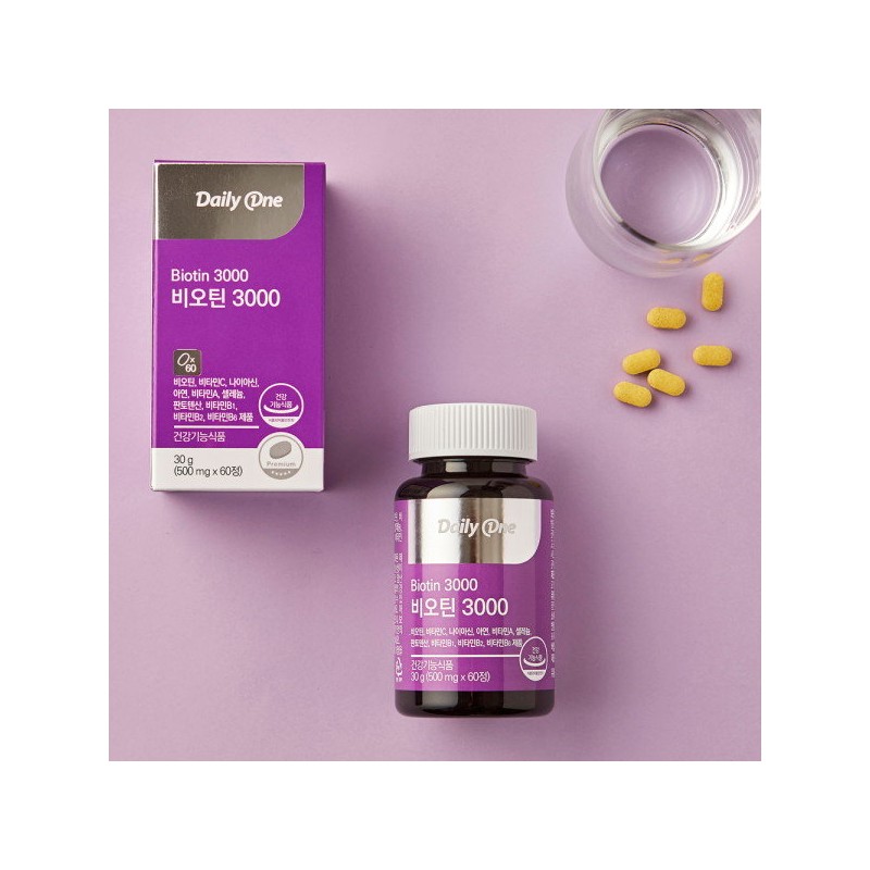 Daily One Biotin 3000 Multi-Nutrition 500mg / 데일리원 비오틴 3000
