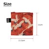 LOQI WH.CR.R Women's White Crane and Red Crane Eco Bag