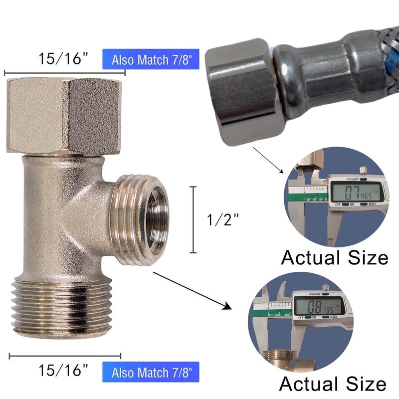 Bidet T Adapter - T Valve Adapter for Bidet, Made