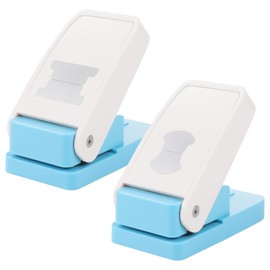 2 Pcs Tab Punch for Paper Crafts - 1.5in 2 Shapes DIY Index Tag Puncher for Paper Crafts, Handheld Label Tag Paper Cutters for Scrapbooking, Card Making