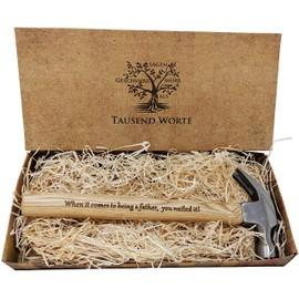 Really Special Present for Dads- Engraved Hammer:"Thank You for Helping me Build My Life." and"When it Comes to Being a Father, You Nailed it!"