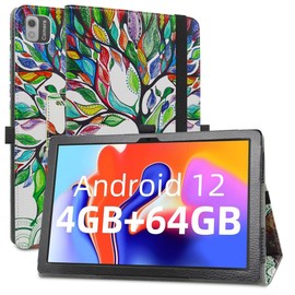 MAMA MOUTH Case for SGIN T10,Slim Folio Folding Stand PU Leather Cover for SGIN T10 10.1 Inch Tablet,Love Tree