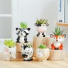 DIYOMR Cute Animal Ceramics Planter Small Succulent Pot Cartoon Shaped