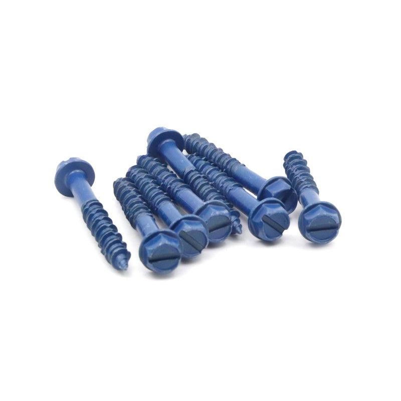 IMScrews 3/16 x 1-3/4" Slotted Hex Head Blue Concrete Screws