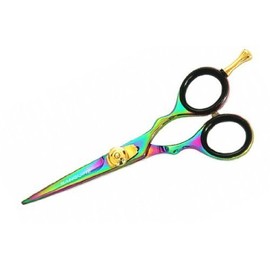 Titanium Rainbow Hair Scissors, Hairdressing Barber Salon Scissors, 14 cm