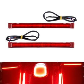 HCmotorku HCmotorku Motorcycle Saddlebag Tail Light Running Brake Sequential Turn Signal LED Lamp Fit for Harley Touring Street Gilde Road King Road Gilde Electra Glide Ultra Limited 2014-2024 (Red Lens)
