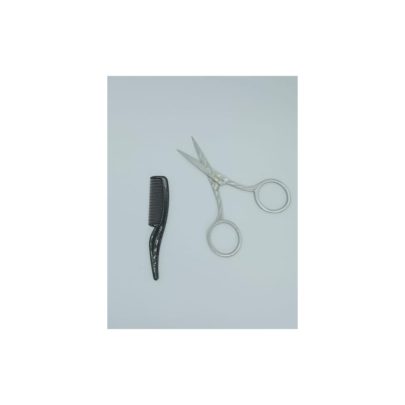 PRACTICO KIT DE TIJERA PARA RECORTAR BARBA Y CEJA +