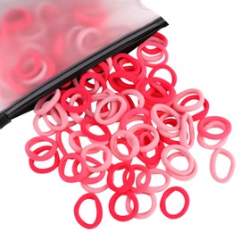 Zingso Baby Hair Scrunchies Girls 100 Pieces Mini Soft Nylon Hair Bows Hair Bands Girls Children Hair Scrunchies Girls Hair Ties Small Hair Bobbles for Small Girls Ample Choice of Colours