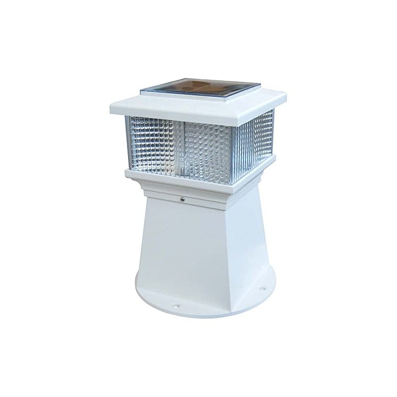 Dock Edge + Solar Piling Light, White