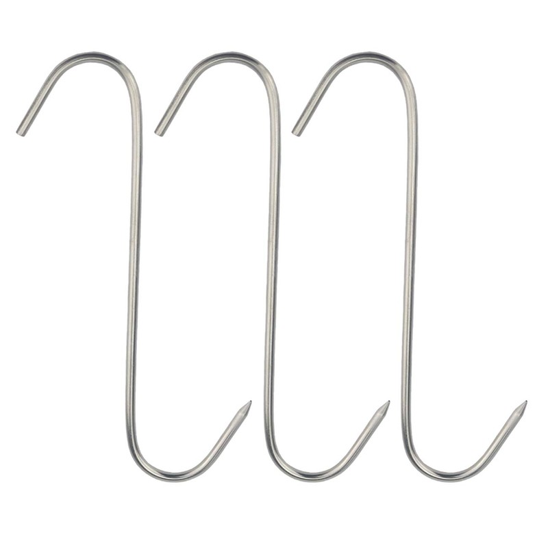 Tinsow 2pcs Stainless Steel Double Hooks 3pcs S Hooks for