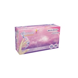 GLOVE WORLD Jeannie Pink Nitrile Disposable Gloves – Medium, 100/Box – Super Stretch, Tear-Resistant, Latex and Powder Free – Ideal for Food Prep, Arts & Crafts, Gardening, Light Tasks