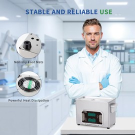 DK SONIC Professional Ultrasonic Cleaner 4L,120W Precision Ultrasonic Jewelry Cleaner with Timer,Heater&Touch Control, Multi-Application for Glasses,Chains,Watches (Include Basket)