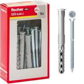 Fischer 8 x 80mm Grey Extended Dowels with Screw