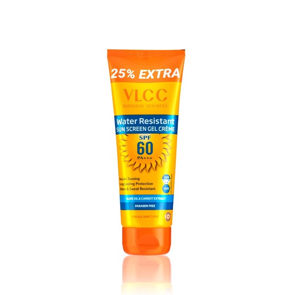 VLCC Water Resistant SPF60 Sunscreen Gel Cream, 100 g (Ship from India)