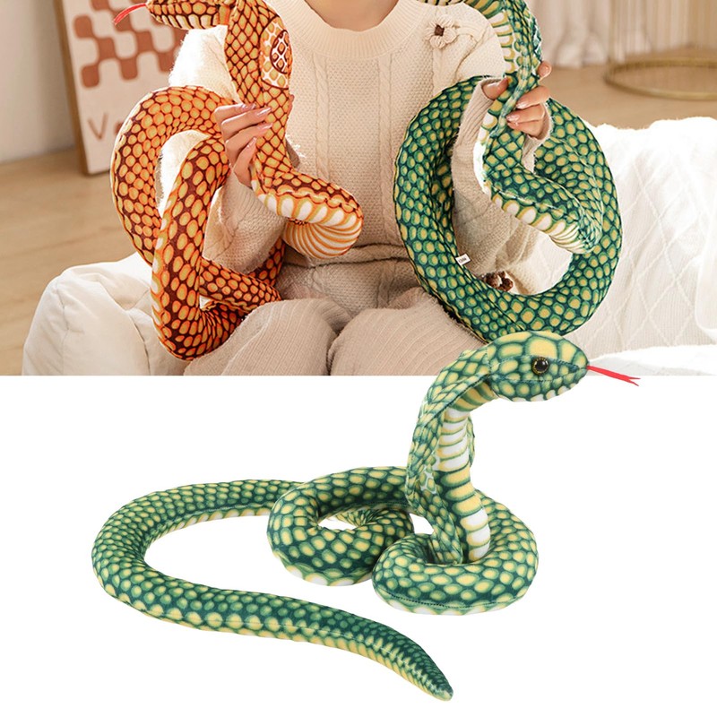 Plush Snake Plush Vivid Home Decoration PP (Green)