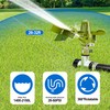 2 Pack Brass Lawn Sprinkler with Stand (Spike), 360° Rotating