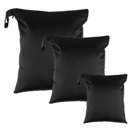 Mount Kumgang Pack of 3 Wet Bags, Black Wetbag Swimming Items, Waterproof Wet Bag with Zip, Reusable Wet Bag for Swimwear, Sportswear, Dirty Clothes