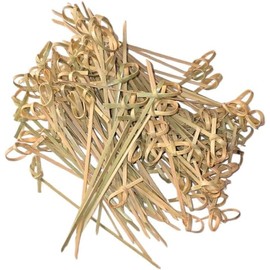 (Paquete con 100 piezas) Palitos de Bambú Para Brochetas: tamaño 12cm largo, Palitos para Fruta, Barbacoa, Kebab, Malvavisco, Manualidades. biodegradables