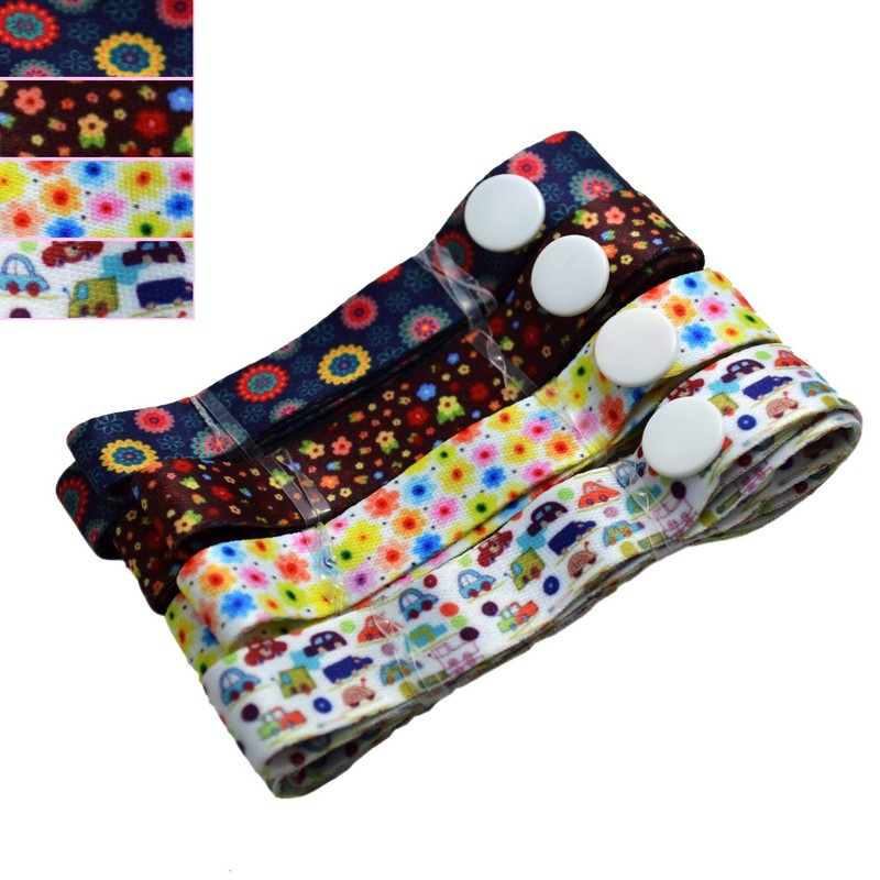 euhuton 4 Pack Color Buttons Baby Stroller Straps with Snap