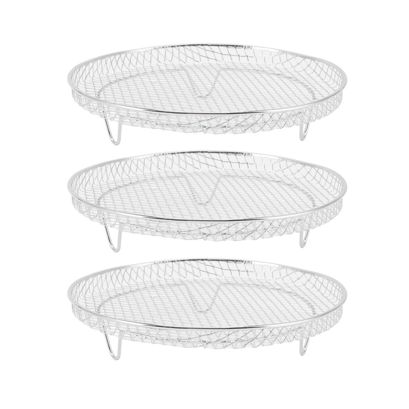 3Pcs Air Fryer Dehydrator Racks Stackable Food Grade Stainless Steel