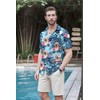 Lussues Nee Labrador Hawaiian Shirts for Men,Button Down Beach Casual