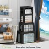 3Pack Foldable Storage Bins - Frame Storage Box Linen Fabric