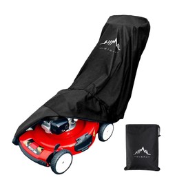 Himal Outdoors Lawn Mower Cover - Heavy Duty 600D Polyester Oxford Waterproof, UV Protection Universal Fit with Drawstring & Cover Storage Bag，Black