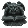 Notre Dame Horned Gargoyle With Spell Book Statue Demonic Bibliography