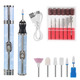 Electric Nail File for Thick Toe Nails, 4 Speeds Electric Nail File for Thick Toe Nails Set, Toe Nail File Electric Nail Tools for Various Nails and Shapes (18 Grinding Heads)